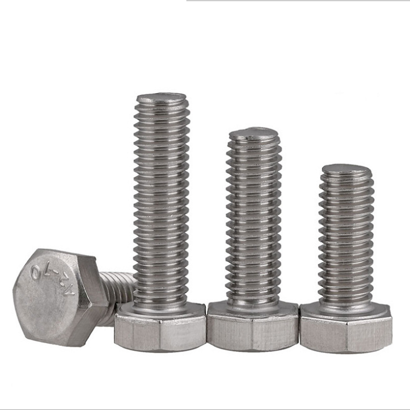 DIN933 M8 Left-Hand Threaded 304 Stainless Steel Hex Head Bolts