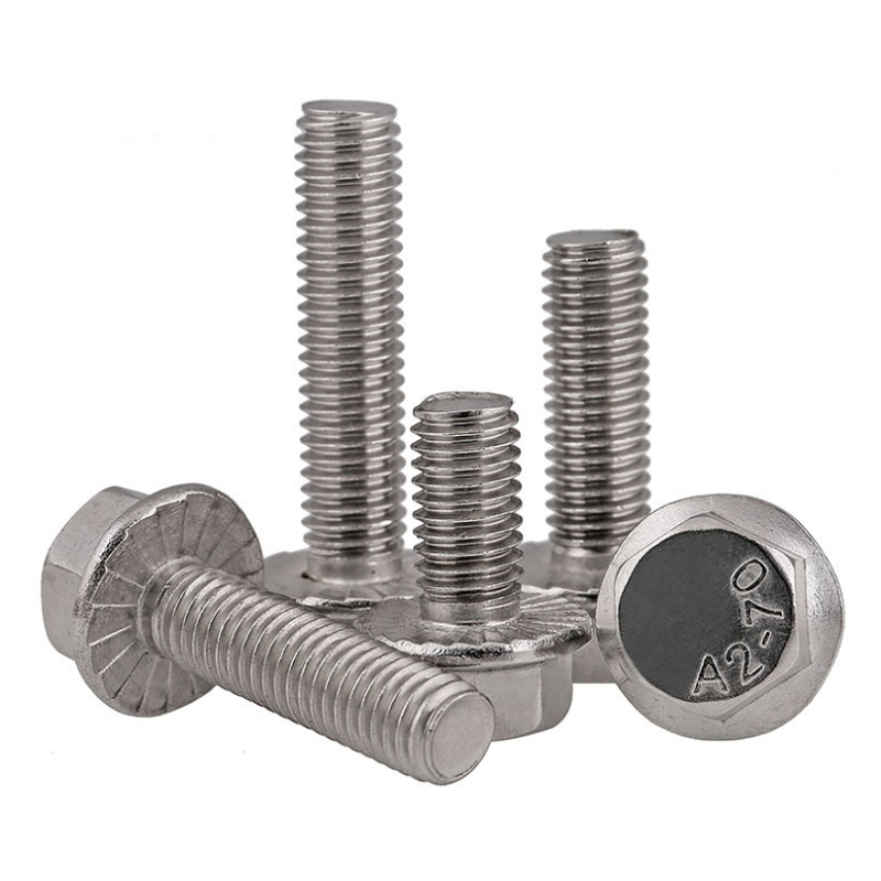 M10 304 Stainless Steel Serrated-Flange Hex Head Bolts