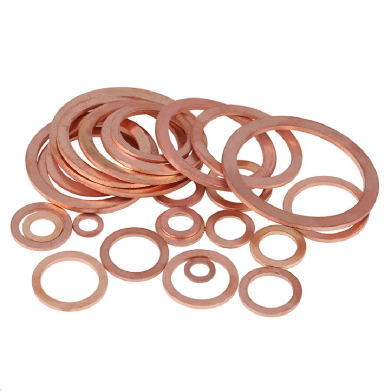 10pcs 32mm x 24mm x 2mm Sealing Gasket Fastener Flat Ring Copper Crush Washer 