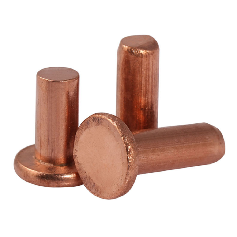 Copper Alloy Domed Head Solid Rivets Pan Button Head Rivet M5 M6 M8 