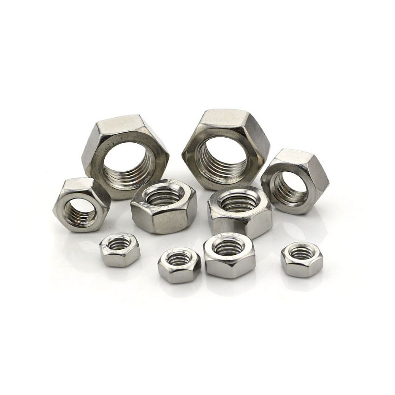 M8-M20 Fine-Thread 201 Stainless Steel Hex Nuts