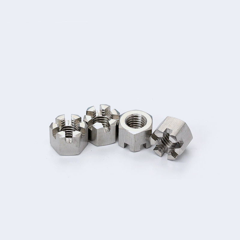 M8-M24 304 Stainless Steel Locknuts For Use With Cotter Pins