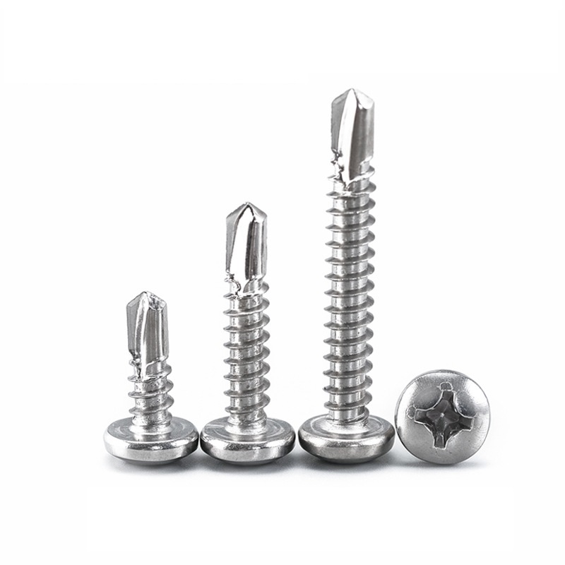 M4.8 410 Stainless Steel Phillips Rounded Head Drilling Self-Tapping Screws
