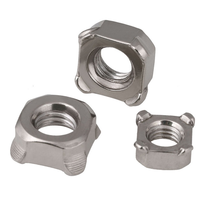M4-M10 201 Stainless Steel Square Weld Nuts