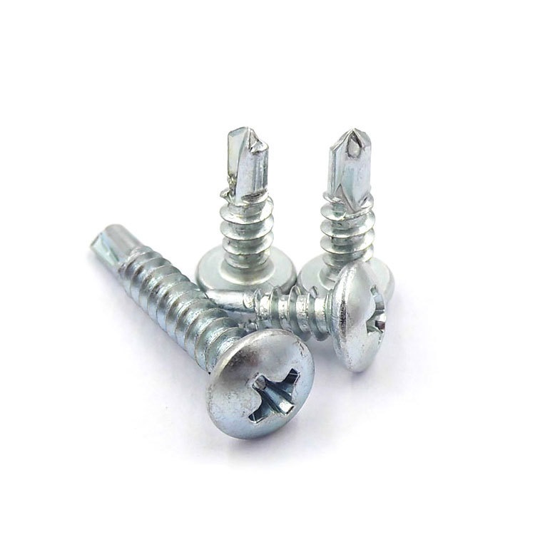 M4.8 Blue Zinc Plated Phillips Rounded Head Drilling Self-Tapping Screws
