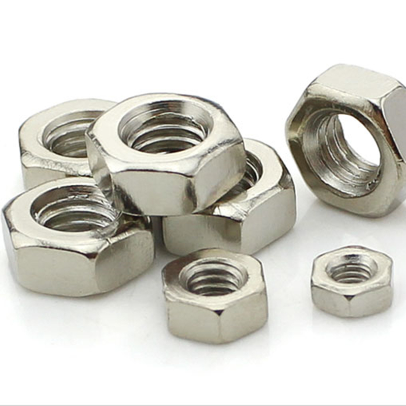 M2-M6 Grade 4.8 Nickel Plated Hex Nuts