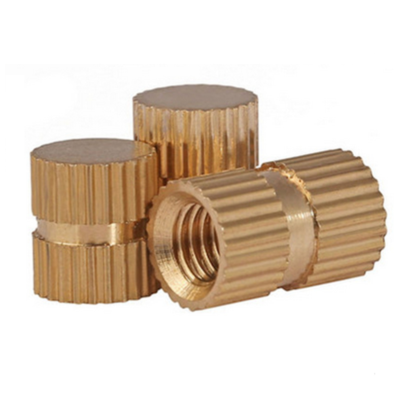 M3 Knurl-Grip Brass Nuts With Close-End