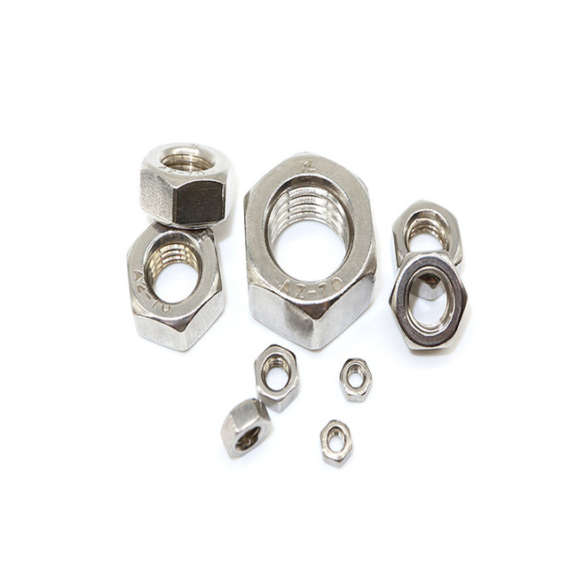 DIN934 304 Stainless Steel Hex Nuts M1-M48